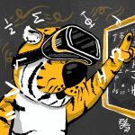 Illustration of Truman the Tiger at a chalkboard