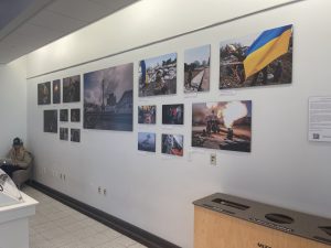 A photo of the exhibit in the Reynolds Journalism Institute.