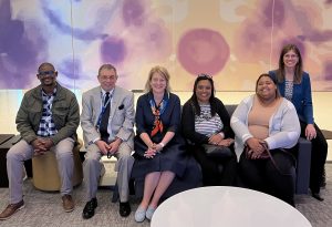 A photo of the University of the Western Cape delegation visiting the Roy Blunt NextGen Precision Health building.