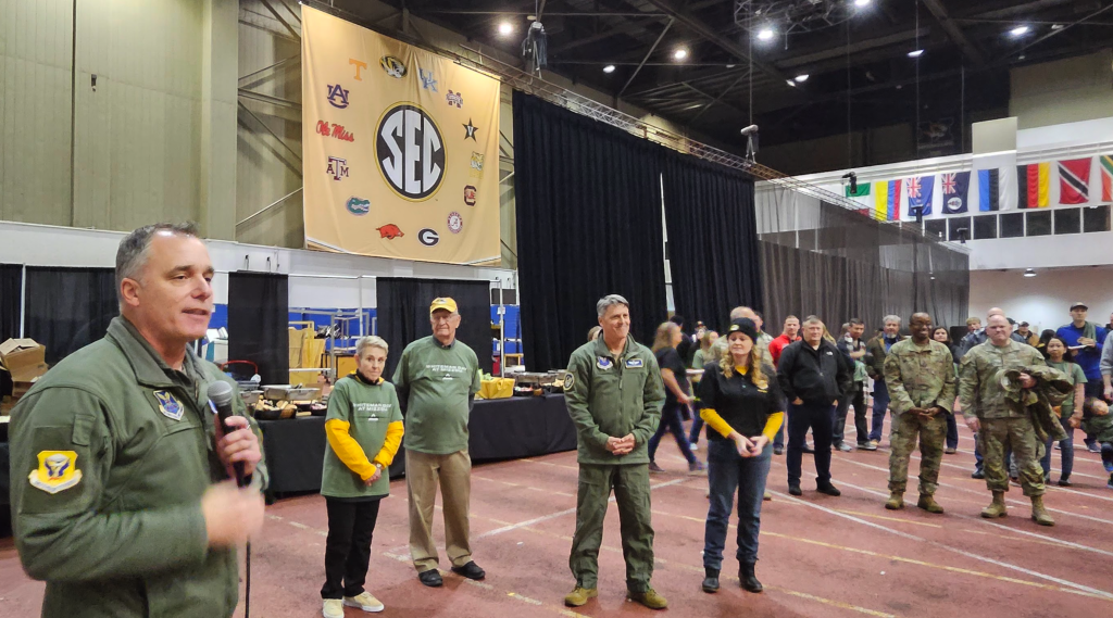 A photo from the Whiteman Day tailgate at the Hearnes Center.