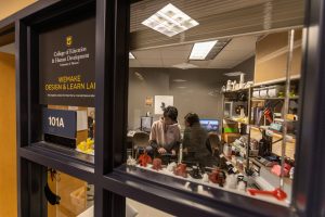 Students collaborate in the WeMake Design & Learn Lab, a makerspace that was expanded through MizzouForward student success proposals.