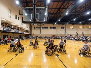 The Mizzou Wheelchair Basketball team competes against the Kansas City Kings on Dec. 1, 2023.