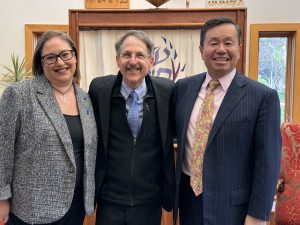 Amy Simons, Howard Reich and President Choi
