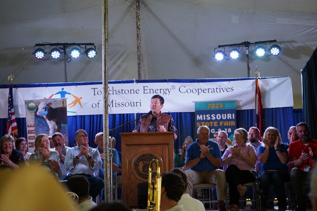 President Choi at the 2024 Missouri State Fair opening ceremony.