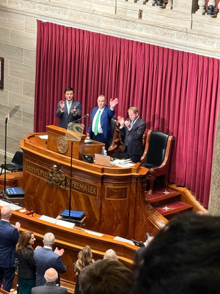 Missouri Governor Mike Kehoe during the 2026 State of the State address.