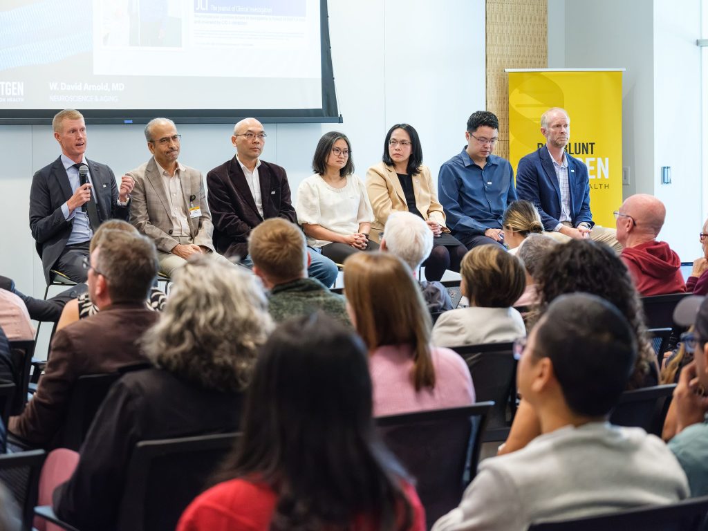 Dr. W. David Arnold speaks during a panel of NextGen principal investigators