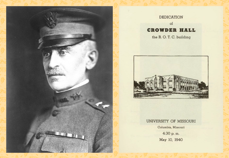 Maj. Gen. Crowder, program from formal dedication of Crowder Hall in 1940